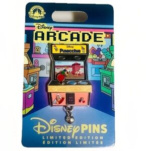 Disney Parks Arcade Series Pin 2023~ PINOCCHIO Dangle Moveable Pin LE 4,000 NEW